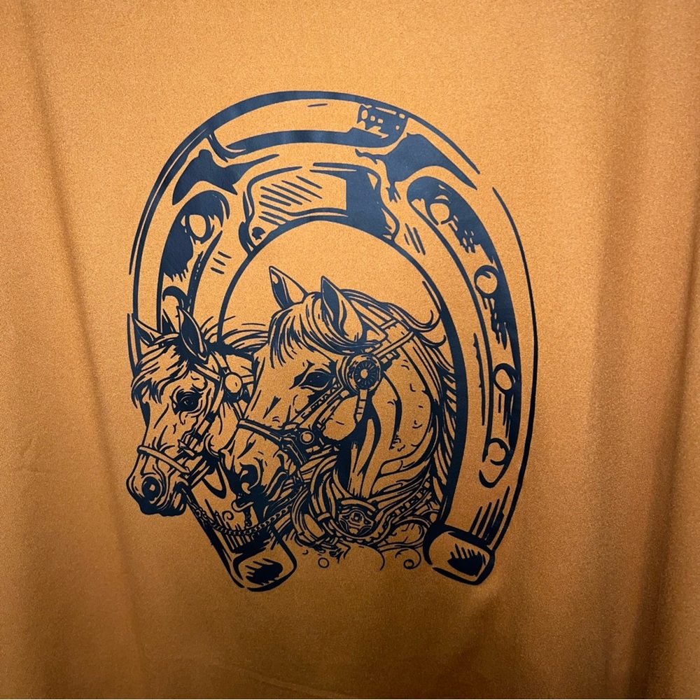 Unbranded Womens Size 4X Short Sleeved Brown T-shirt Horse Theme Graphics - Picture 3 of 8